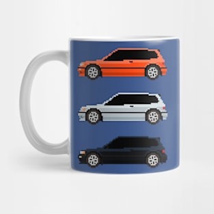 Honda Civic EF Combo Pixelart Mug